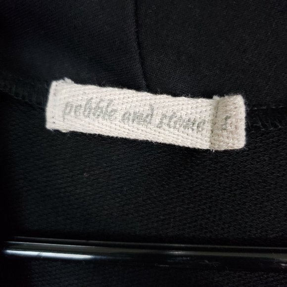 Pebble and Stone Womens Cardigan Sz Small Black Open Front Long Sleeve - Picture 5 of 7